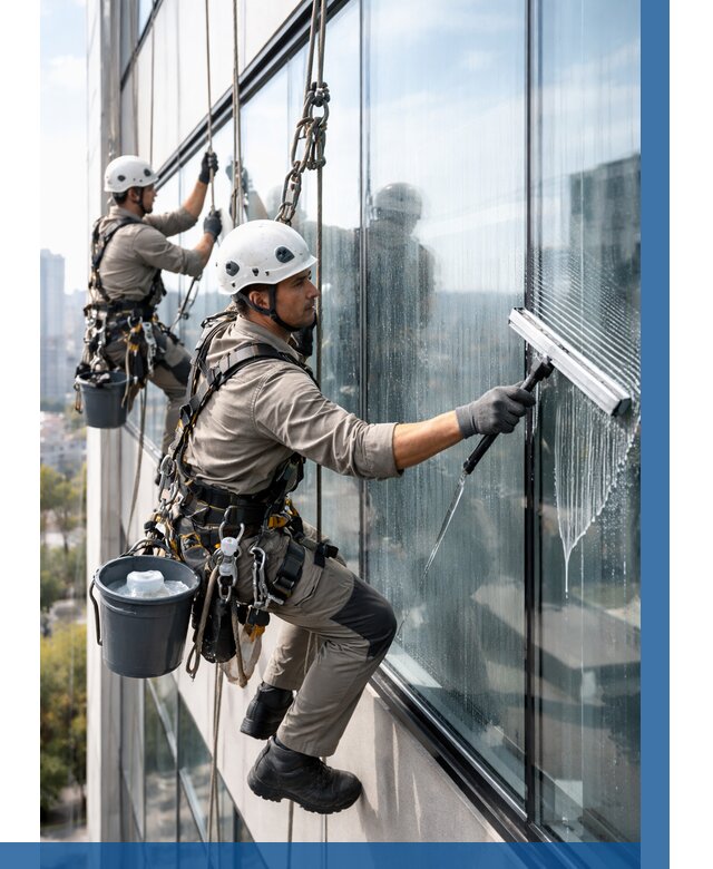 Мойка окон альпинистами в Чайковском от 4554 р. | ВЫСОТНИК-Чкв