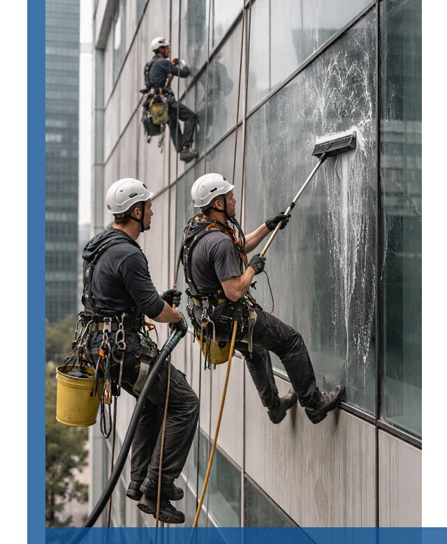 Профессиональная высотная мойка фасадов зданий в Чайковском