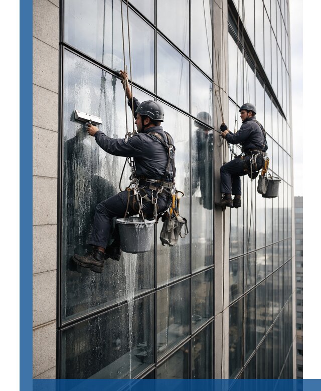 Профессиональная мойка стеклянных фасадов зданий в Чайковском