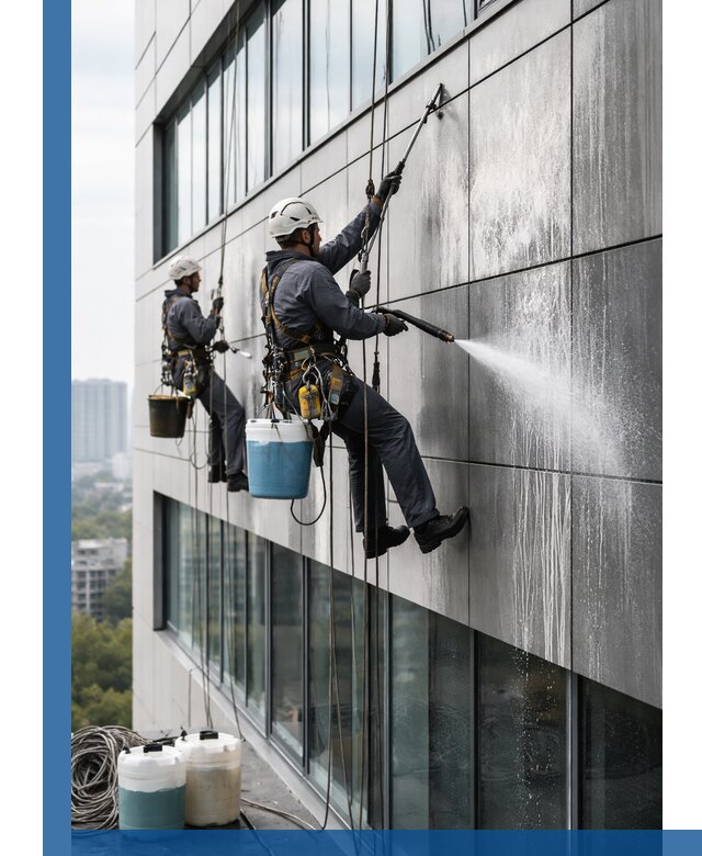 Профессиональная мойка вентилируемых фасадов в Чайковском