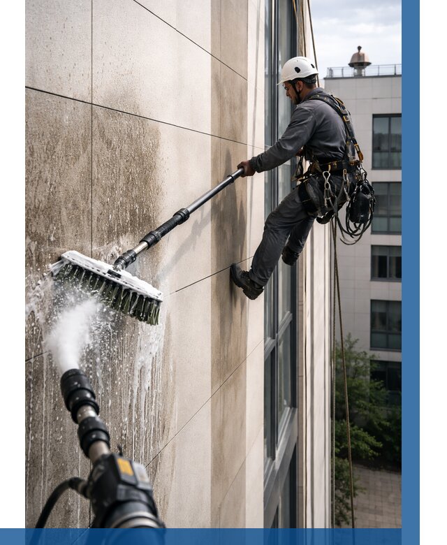 Мойка фасада из керамогранита в Чайковском от 304 р. | ВЫСОТНИК-Чкв