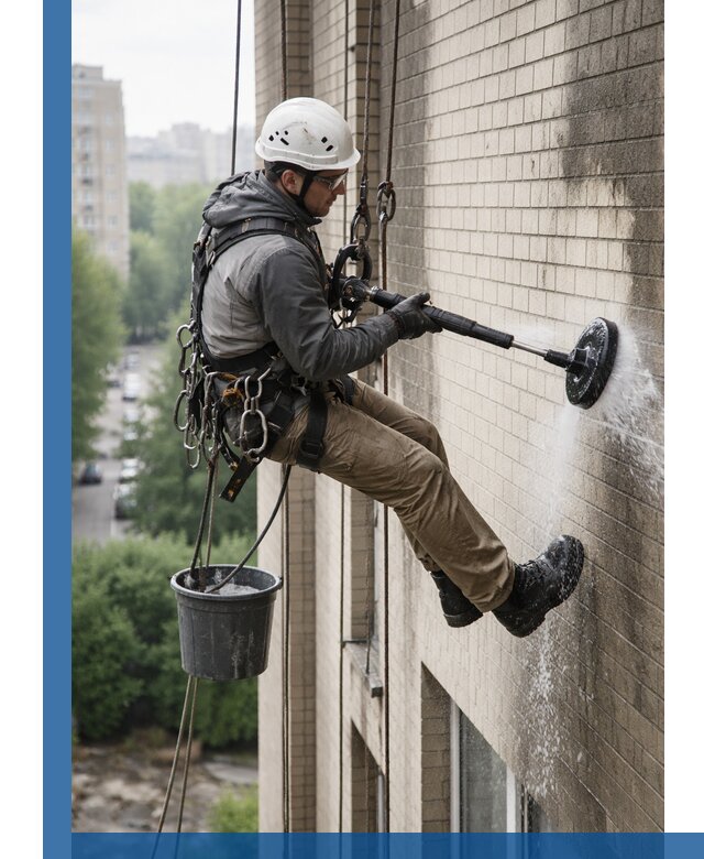 Очистка фасада от копоти в Чайковском профессионально и безопасно