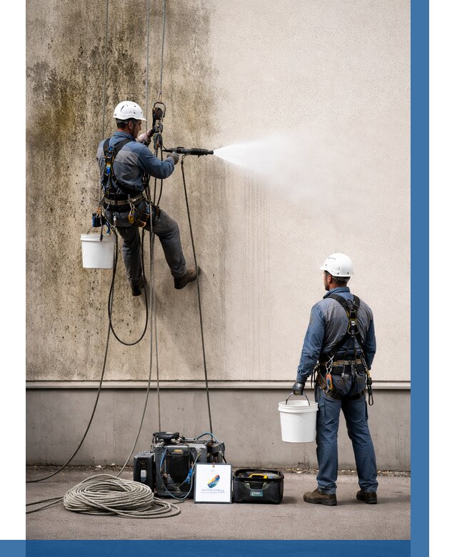 Очистка фасада от плесени в Чайковском от 304 р. | ВЫСОТНИК-Чкв