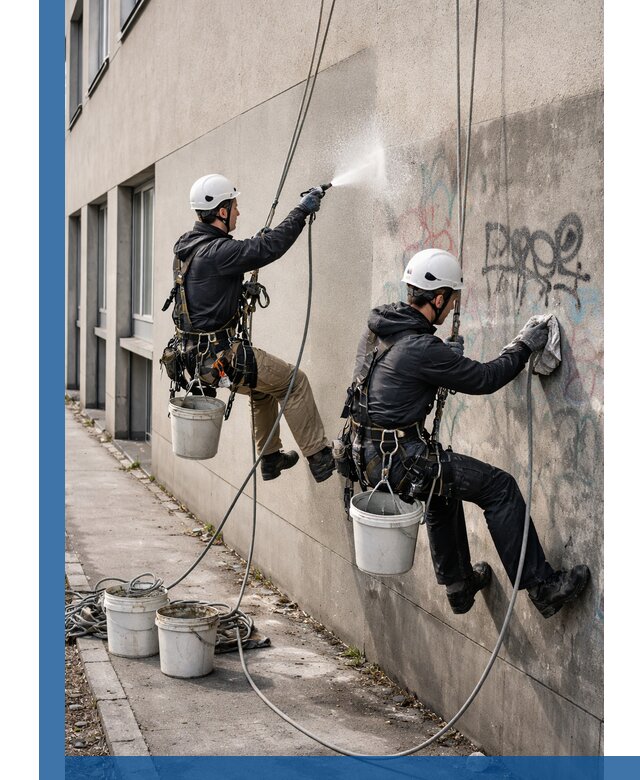 Антиграффити покрытие фасада с защитой от надписей в Чайковском