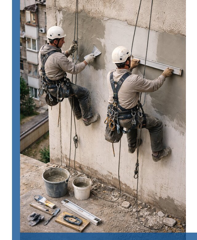 Комплексный ремонт штукатурного фасада с гарантией в Чайковском