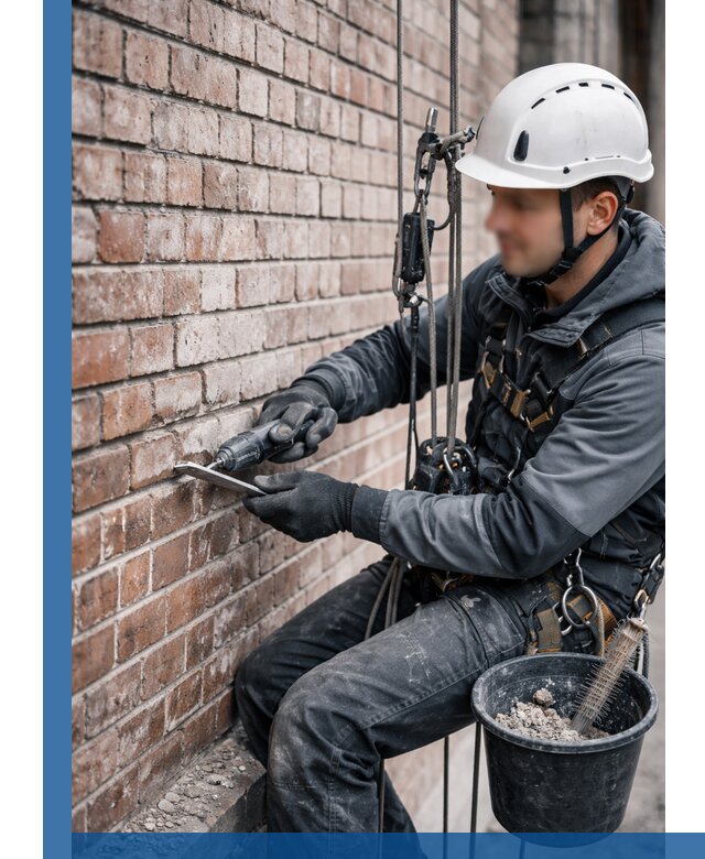 Расшивка кирпичных швов фасадов и стен, ремонт в Чайковском