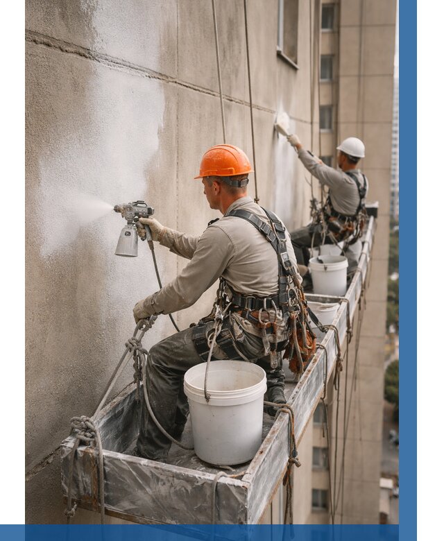 Грунтовка фасада на высоте в Чайковском от 121 р. | ВЫСОТНИК-Чкв