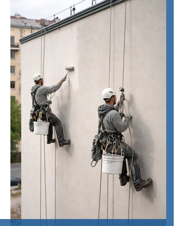 Покраска оштукатуренного фасада в Чайковском от 324 р. | ВЫСОТНИК-Чкв