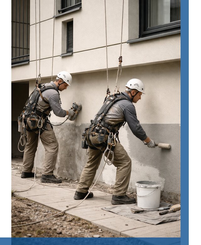 Окраска цоколя здания в Чайковском от 455 р. под ключ | ВЫСОТНИК-Чкв