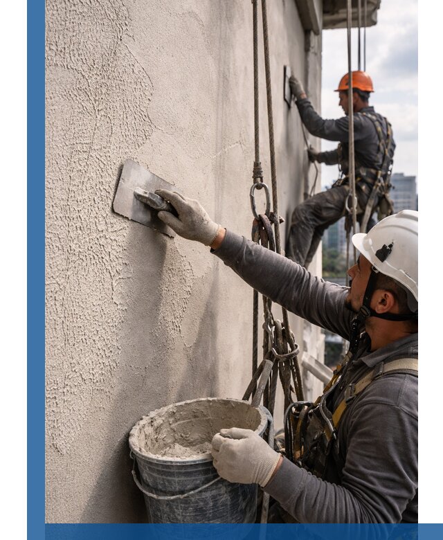 Декоративная штукатурка фасада с утеплением и защитой в Чайковском