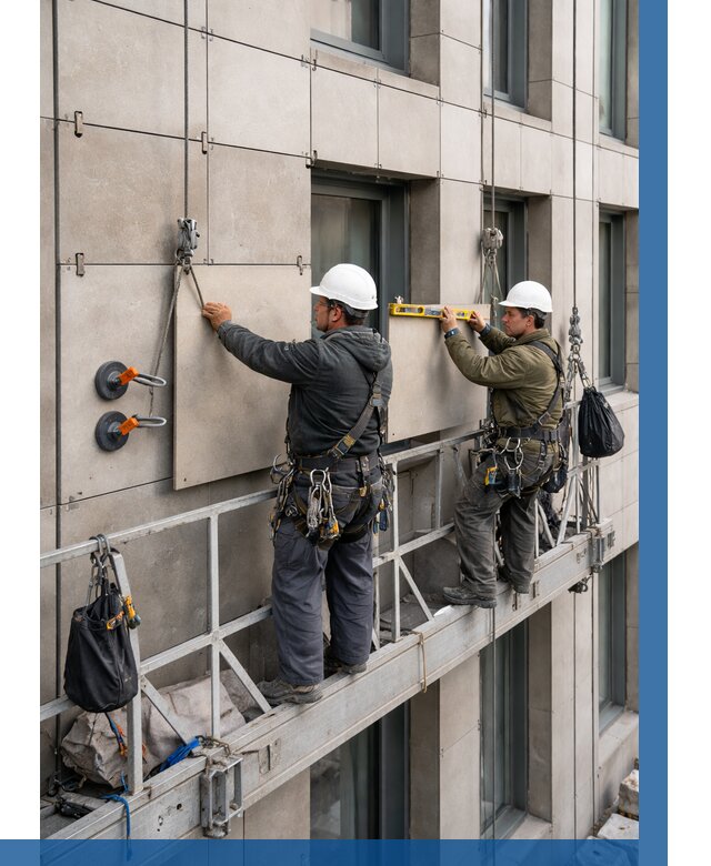 Монтаж керамогранита на фасад в Чайковском от 2530 р. | ВЫСОТНИК-Чкв