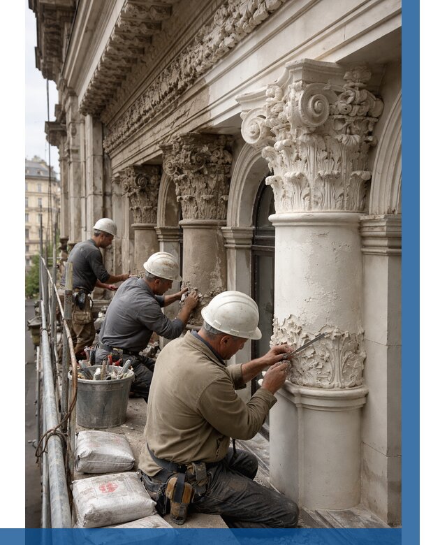 Реставрация фасадной лепнины в Чайковском от 2530 р. | ВЫСОТНИК-Чкв