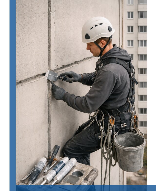Ремонт межпанельных швов в Чайковском герметизация и восстановление