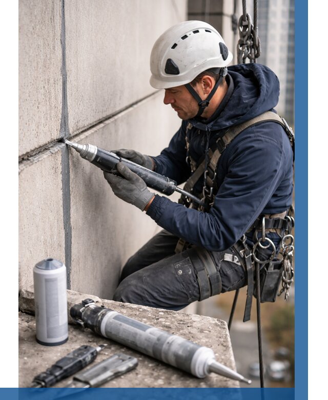 Вторичная герметизация швов в Чайковском от 455 р. | ВЫСОТНИК-Чкв