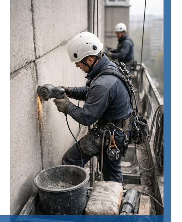 Штробление межпанельных швов в Чайковском от 1215 р. | ВЫСОТНИК-Чкв
