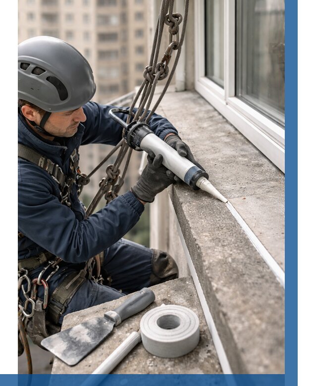 Герметизация балконного козырька в Чайковском от 4554 р. | ВЫСОТНИК-Чкв