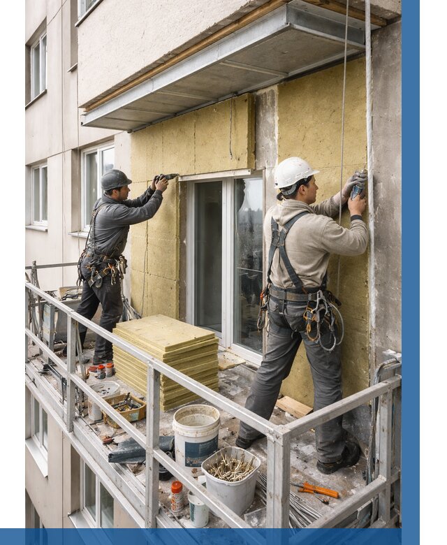 Утепление балкона снаружи в Чайковском от 1619 р. под ключ ВЫСОТНИК-Чкв