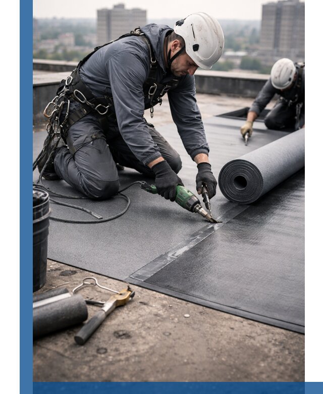 Ремонт мягкой кровли в Чайковском с выездом промальпинистов