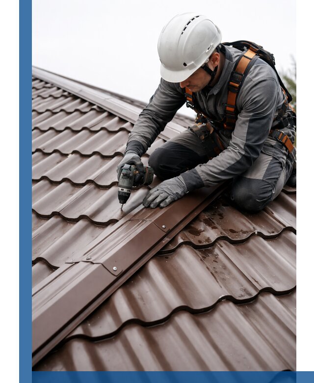 Ремонт металлочерепицы на крыше в Чайковском профессионально