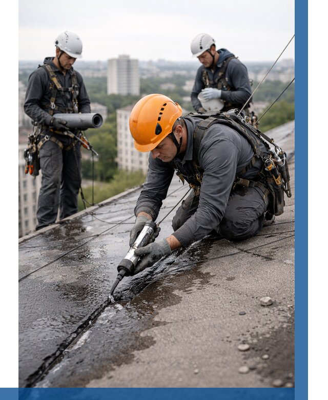Устранение протечек кровли в Чайковском от 12145 р. | ВЫСОТНИК-Чкв