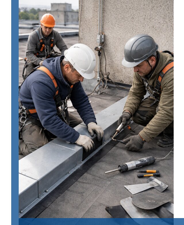 Ремонт кровельных примыканий в Чайковском профессионально