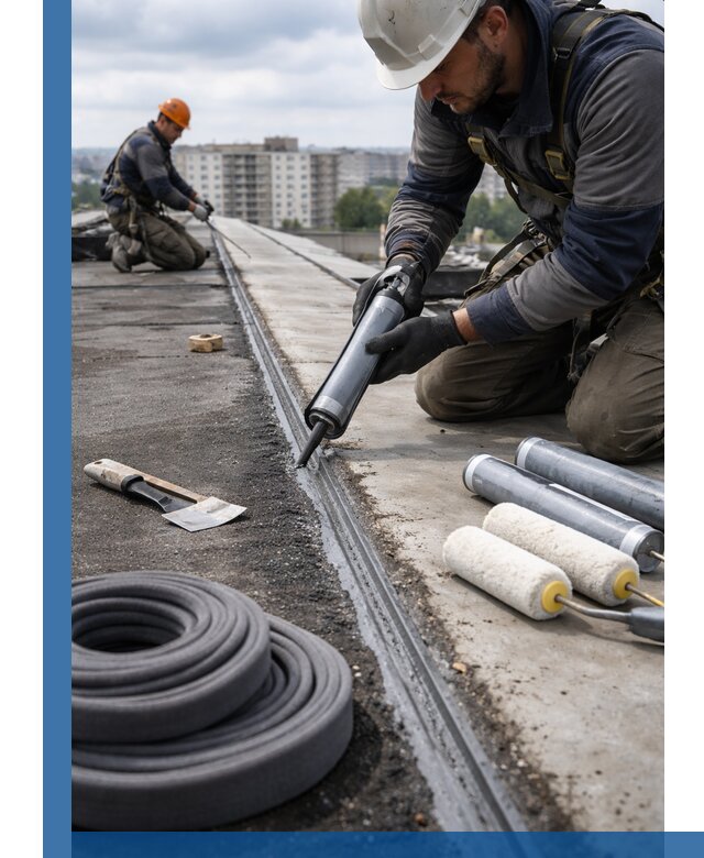 Герметизация швов кровли в Чайковском с гарантией герметичности