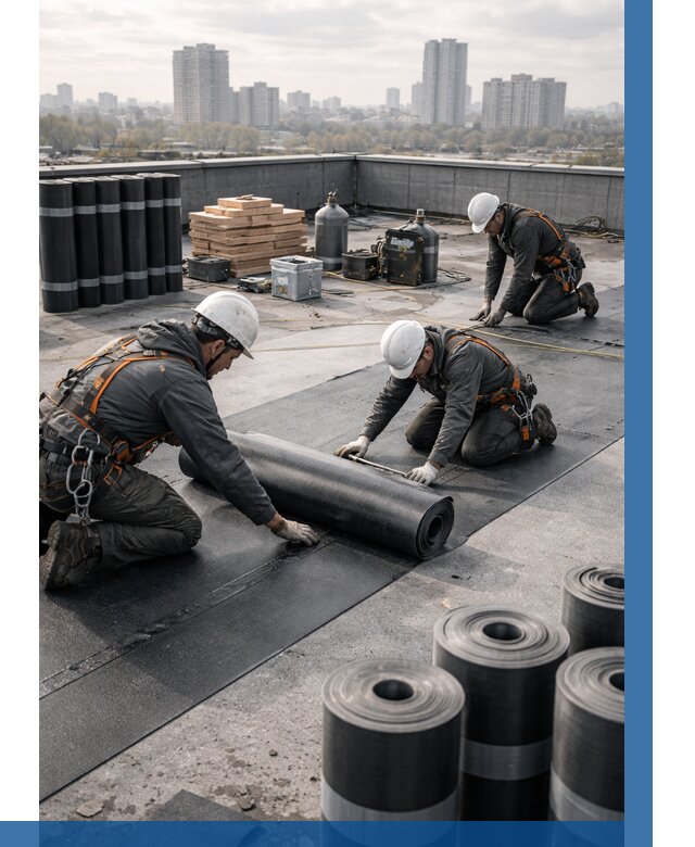 Монтаж мягкой кровли под ключ в Чайковском от 455 р. | ВЫСОТНИК-Чкв