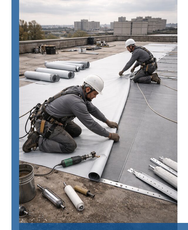 Монтаж мембранной кровли в Чайковском для промышленных зданий