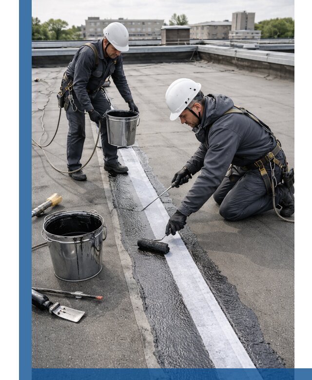 Гидроизоляция кровли мастикой в Чайковском надежная защита