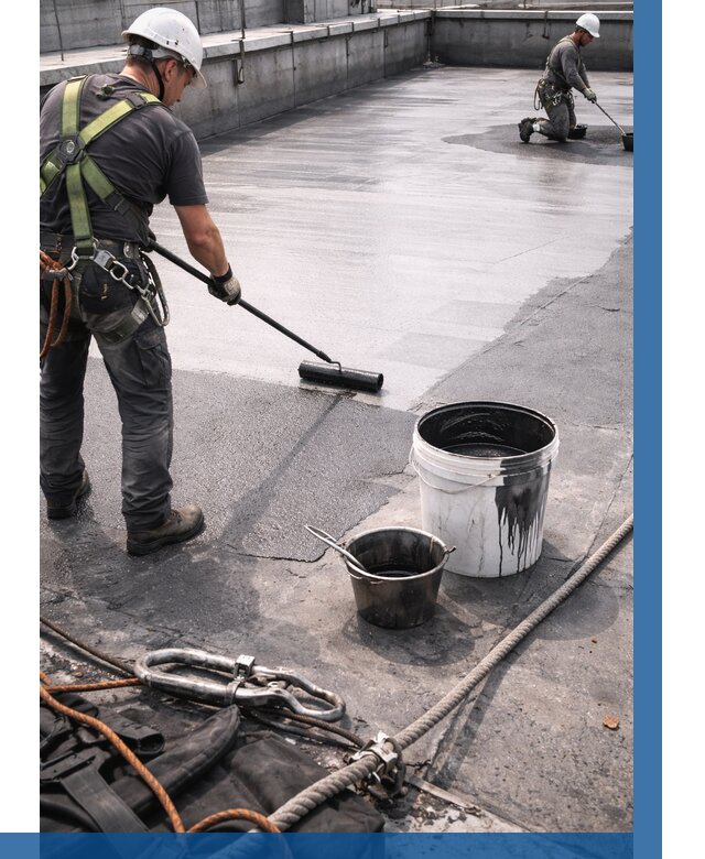 Гидроизоляция кровли жидкой резиной в Чайковском от 506 р. | ВЫСОТНИК-Чкв