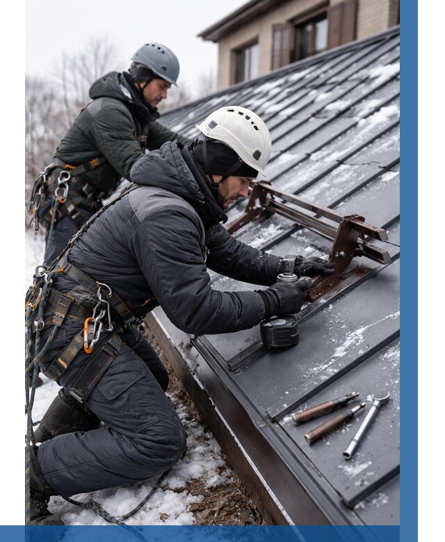 Монтаж снегозадержателей в Чайковском от 455 р. | ВЫСОТНИК-Чкв