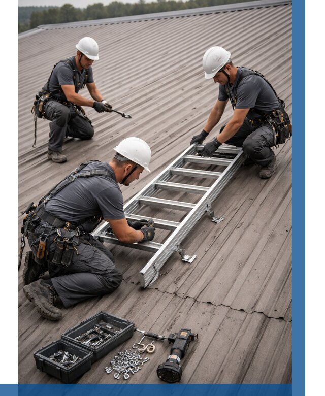 Монтаж кровельной лестницы в Чайковском от 4554 р. | ВЫСОТНИК-Чкв
