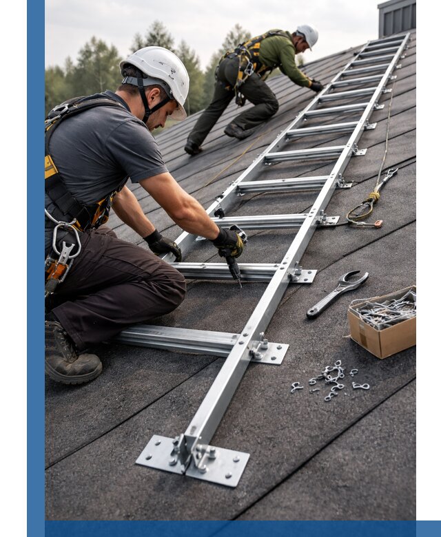 Профессиональный монтаж кровельной лестницы в Чайковском под ключ