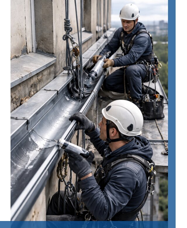 Ремонт водосточных желобов в Чайковском от 6579 р. | ВЫСОТНИК-Чкв