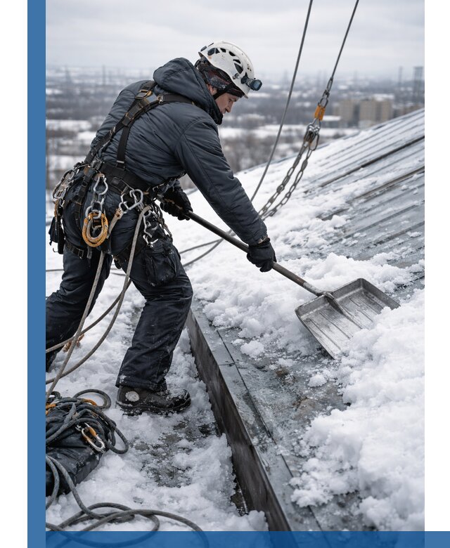 Профессиональная очистка кровли от снега и наледи в Чайковском