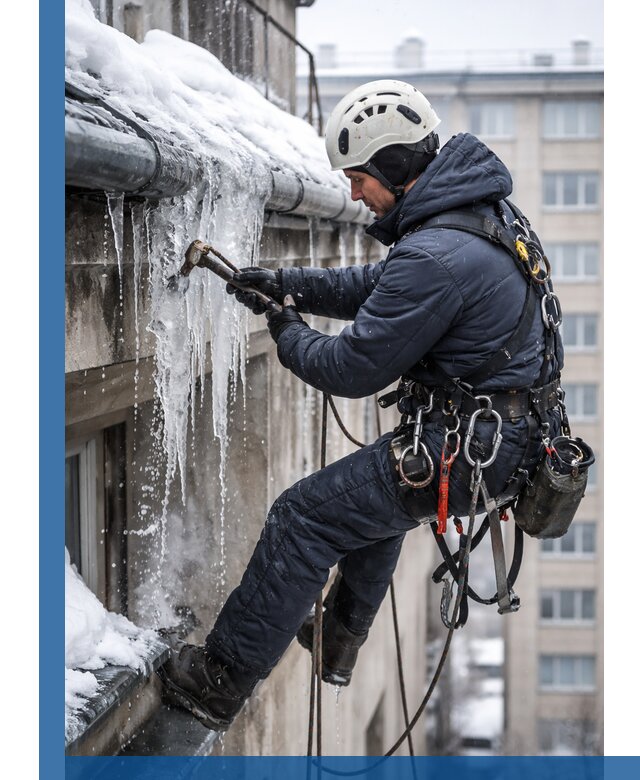 Удаление наледи и чистка водостоков в Чайковском оперативно и безопасно