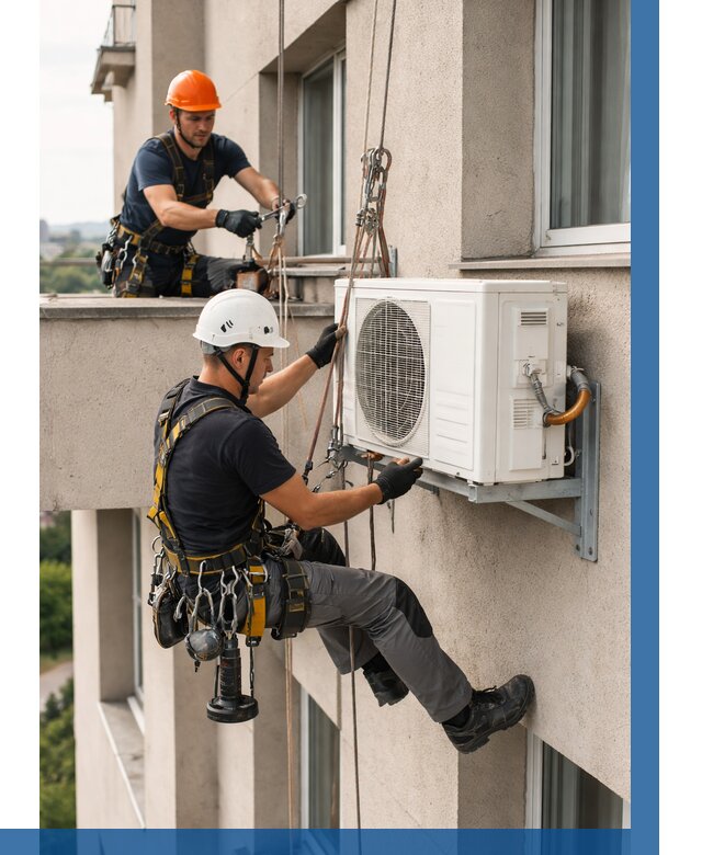 Монтаж внешнего блока кондиционера в Чайковском от 6579 р. | ВЫСОТНИК-Чкв