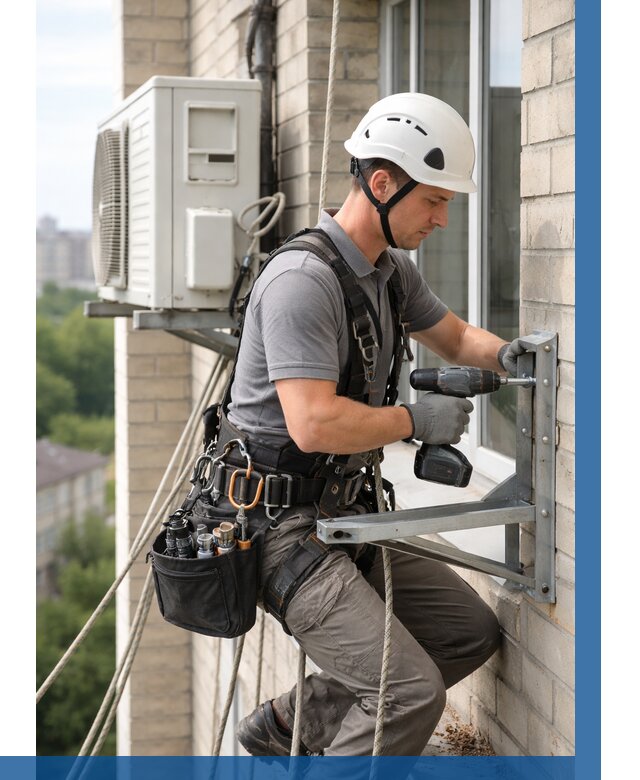 Установка кронштейнов кондиционера в Чайковском от 3542 р. | ВЫСОТНИК-Чкв