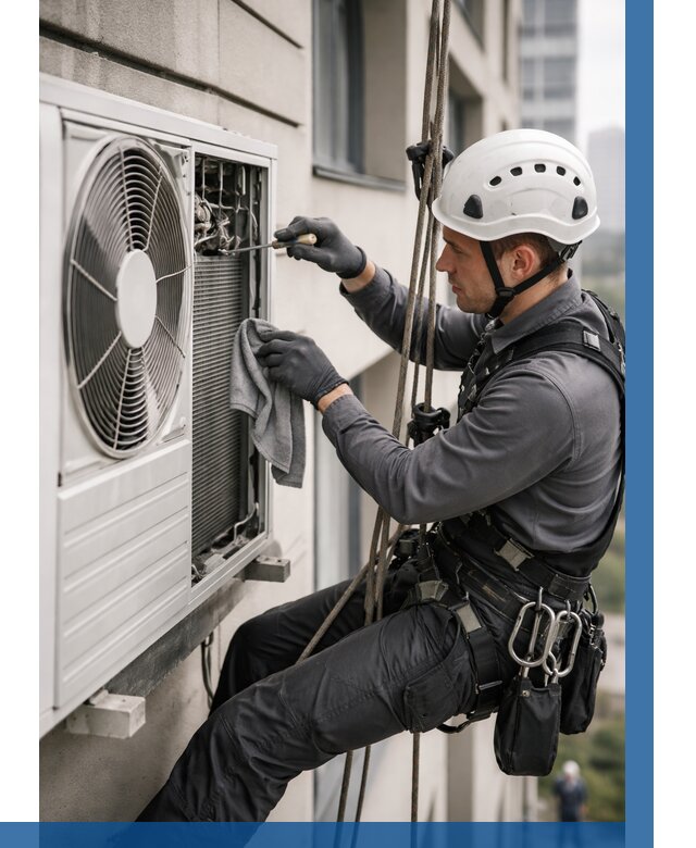 Обслуживание внешнего блока кондиционера в Чайковском от 2733 р.ВЫСОТНИК-Чкв