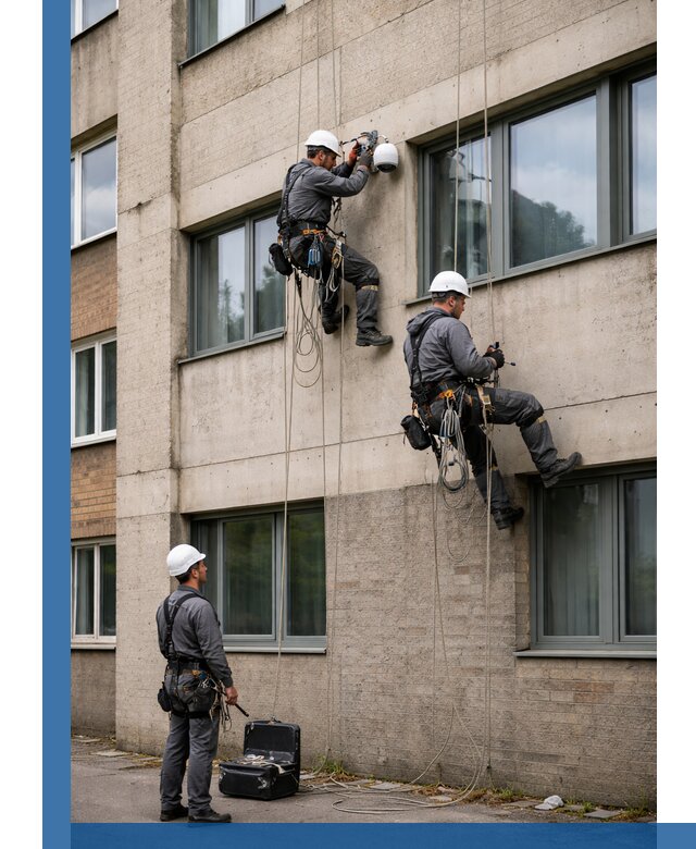 Монтаж фасадных камер видеонаблюдения в Чайковском под ключ