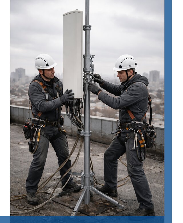 Монтаж антенн связи на крыше в Чайковском от 8603 р. | ВЫСОТНИК-Чкв