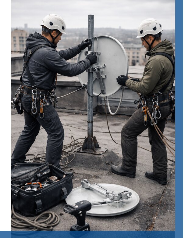 Демонтаж антенн на крыше в Чайковском от 4554 р. | ВЫСОТНИК-Чкв