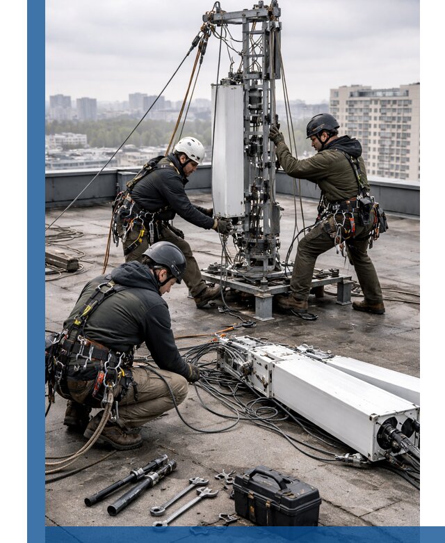 Демонтаж антенн на крыше зданий в Чайковском с гарантией