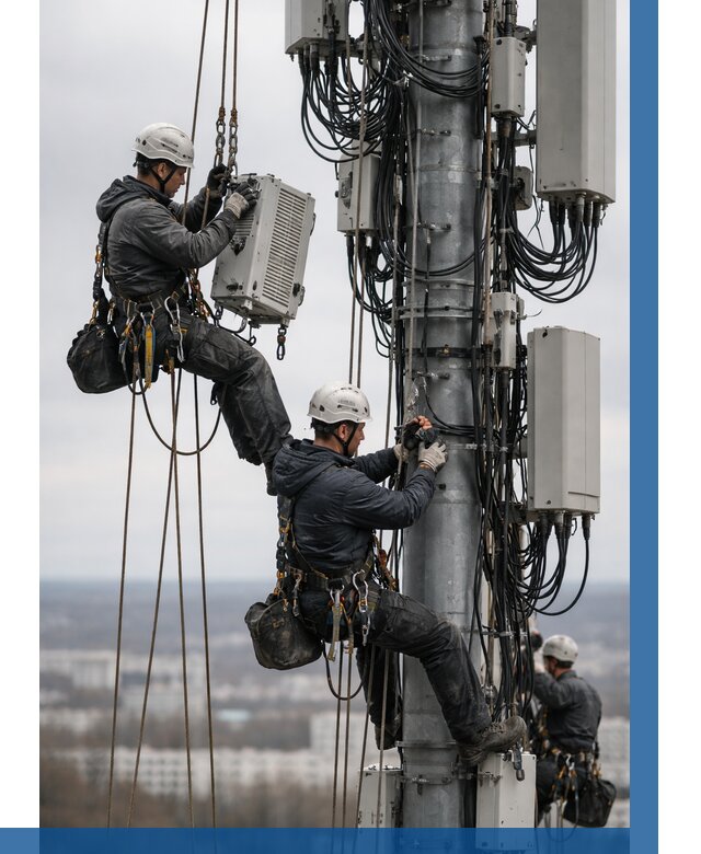 Монтаж оборудования связи на мачте в Чайковском от 7591 р. | ВЫСОТНИК-Чкв