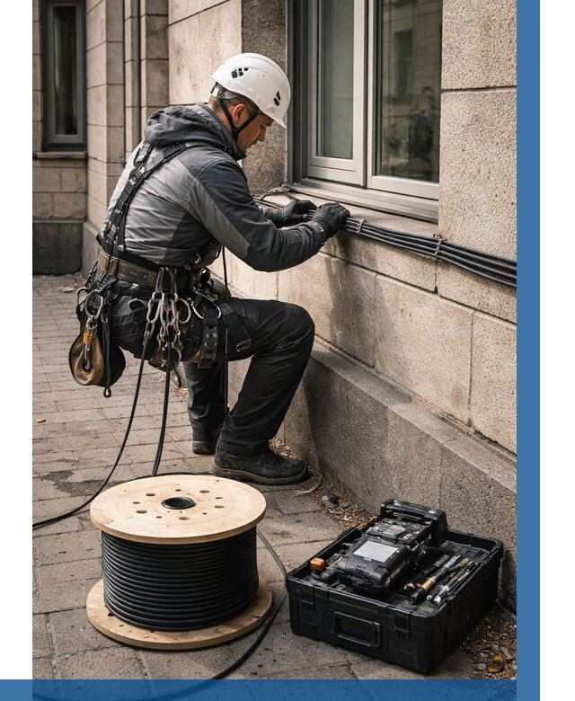 Прокладка оптоволоконного кабеля в Чайковском от 810 р. | ВЫСОТНИК-Чкв