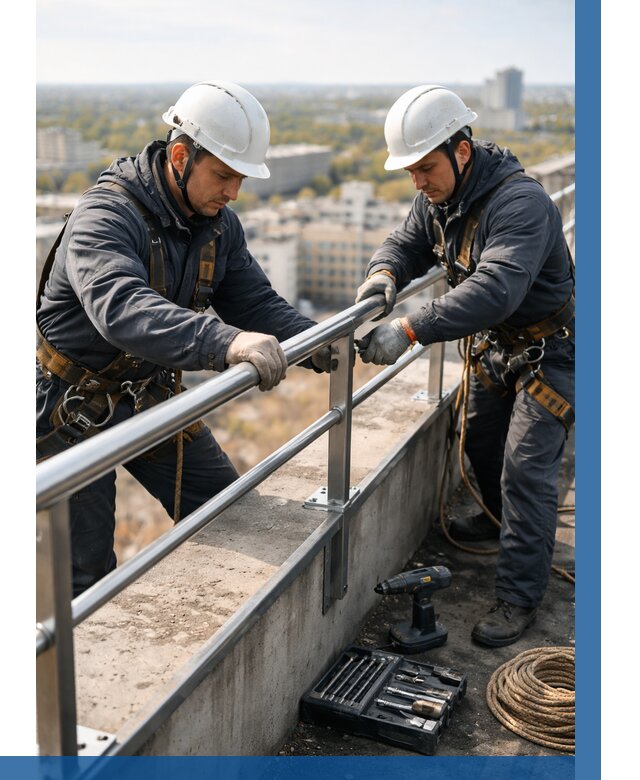 Монтаж перил на высоте в Чайковском от 2530 р. | ВЫСОТНИК-Чкв