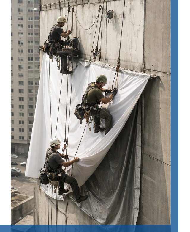 Замена баннерного полотна в Чайковском от 6579 р. | ВЫСОТНИК-Чкв—заказать