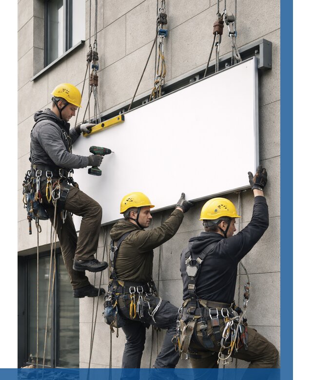 Монтаж рекламной вывески в Чайковском от 8097 р. | ВЫСОТНИК-Чкв