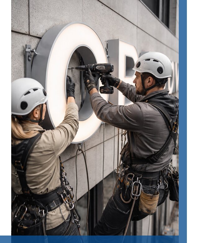 Монтаж световых букв в Чайковском от 3036 р. под ключ ВЫСОТНИК-Чкв