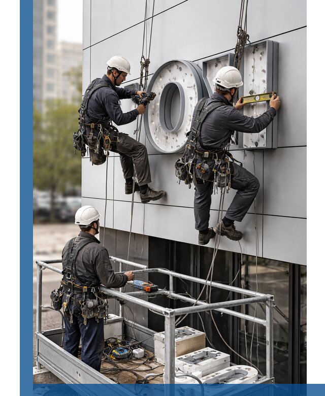Профессиональный монтаж световых букв в Чайковском под ключ